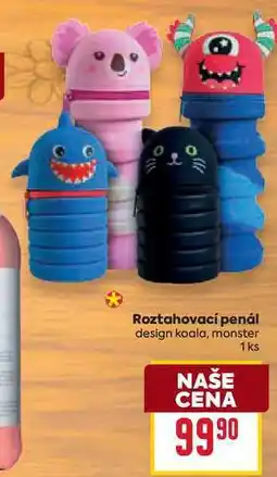 Billa Roztahovací penál design koala, monster 1ks nabídka