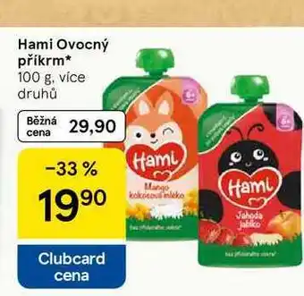 Tesco Hami Ovocný příkrm, 100 g, více druhů nabídka