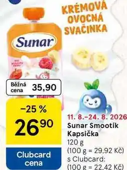 Tesco Sunar Smootik Kapsička nabídka