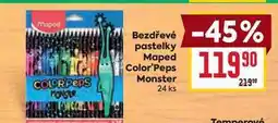 Billa Bezdřevé pastelky Maped Color'Peps Monster 24ks nabídka