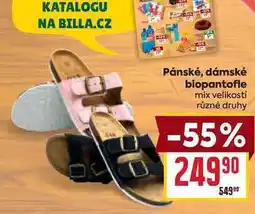 Billa Pánské, dámské biopantofle mix velikostí různé druhy nabídka