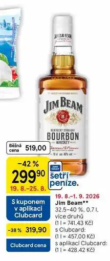 Tesco Jim Beam nabídka