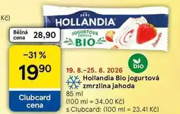 Tesco Hollandia Bio jogurtová zmrzlina jahoda nabídka