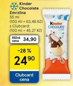 Tesco Kinder Chocolate Zmrzlina nabídka