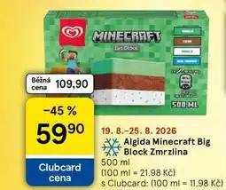 Tesco Algida Minecraft Big Block Zmrzlina nabídka
