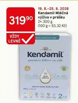 Tesco Kendamil Mléčná výživa v prášku, 2× nabídka
