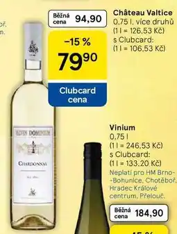 Tesco Château Valtice, 0.75 l, více druhů nabídka