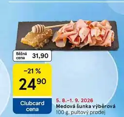 Tesco Medová šunka výběrová nabídka