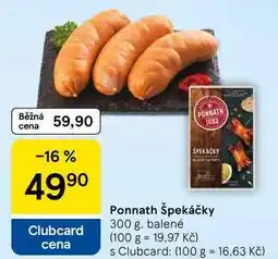 Tesco Ponnath Špekáčky nabídka