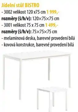 IDEA nábytek Jídelní stůl Bistro nabídka