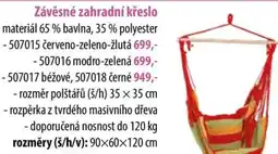 IDEA nábytek Závěsné zahradní křeslo nabídka