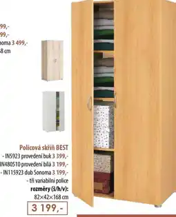 IDEA nábytek BEST policová skříň nabídka