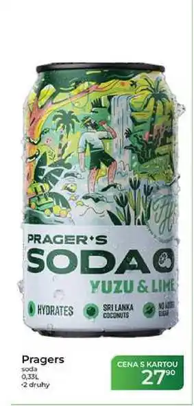 Tamda Foods Pragers soda nabídka