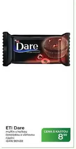 Tamda Foods ETI Dare muffin s hořkou čokoládou a višňovou náplní nabídka