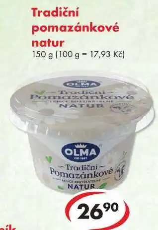CBA Tradiční pomazánkové natur nabídka