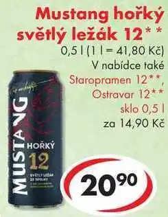 CBA Mustang hořký světlý ležák 12 nabídka