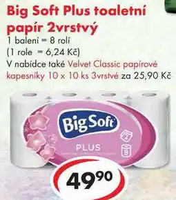 CBA Big Soft Plus toaletní papír 2vrstvý, 8 rolí nabídka