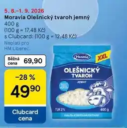 Tesco Moravia Olešnický tvaroh jemný nabídka