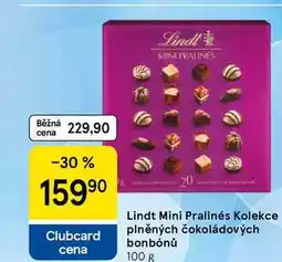 Tesco Lindt Mini Pralinés Kolekce plněných čokoládových bonbónů nabídka