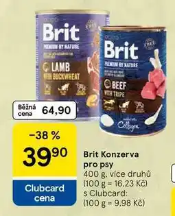 Tesco Brit Konzerva pro psy nabídka