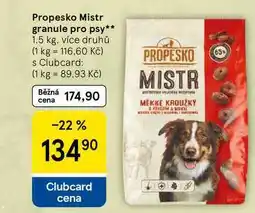 Tesco Propesko Mistr granule pro psy nabídka