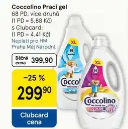 Tesco Coccolino Prací gel, 68 PD, více druhů nabídka