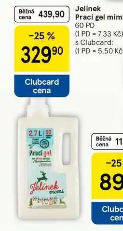 Tesco Jelínek Prací gel mim, 60 PD nabídka