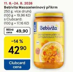 Tesco Bebivita Masozeleninový příkrm nabídka