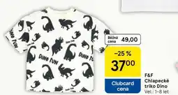 Tesco F&F Chlapecké triko Dino cena Vel.: 1-8 let nabídka