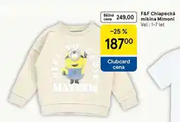 Tesco F&F Chlapecká mikina Mimoni Vel.: 1-7 let nabídka