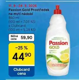Tesco Passion Gold Prostředek na mytí nádobí nabídka