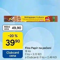 Tesco Fino Papír na pečení, 16 ks nabídka