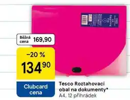 Tesco Tesco Roztahovací obal na dokumenty, A4, 12 přihrádek nabídka