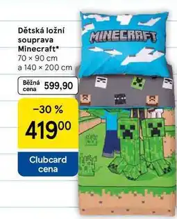 Tesco Dětská ložní souprava Minecraft, 70 x 90 cm a 140 x 200 cm nabídka