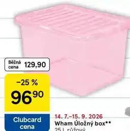 Tesco Wham Úložný box, 25 růžový nabídka