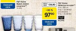 Tesco F&F Home Sklenice na vodu, 4 ks nabídka