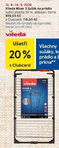 Tesco Vileda Mixer 3 Sušák na prádlo, sušicí plocha 30 m, skládací, černý nabídka