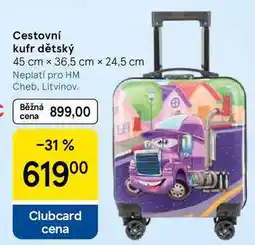 Tesco Cestovní kufr dětský, 45 cm x 36,5 cm × 24.5 cm nabídka