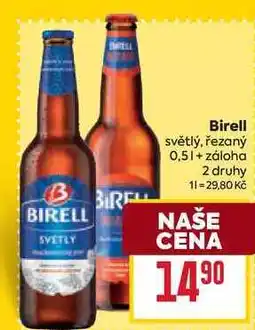 Billa Birell světlý, řezaný nabídka