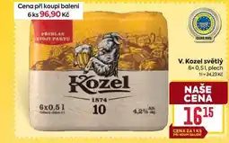 Billa V. Kozel světlý 6× 0,51, plech nabídka