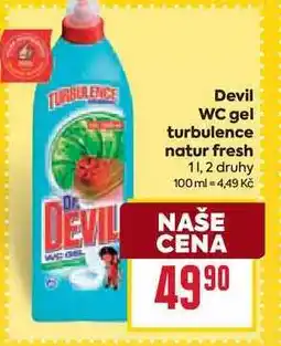 Billa Devil WC gel turbulence natur fresh nabídka