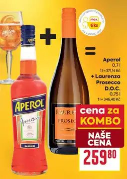 Billa Aperol 0,7l + Laurenza Prosecco D.O.C. 0,75l nabídka