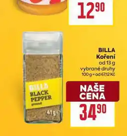 Billa BILLA Koření od nabídka