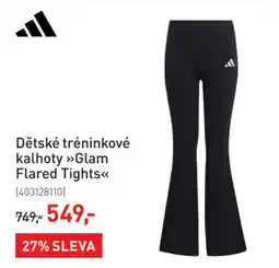 Intersport adidas dětské tréninkové kalhoty glam flared tights nabídka