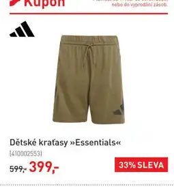 Intersport adidas dětské kraťasy essentials nabídka