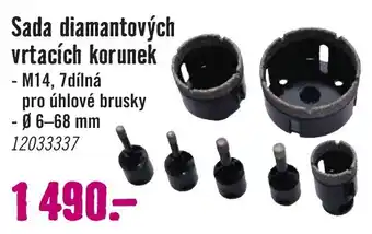 Sada diamantových vrtacích korunek