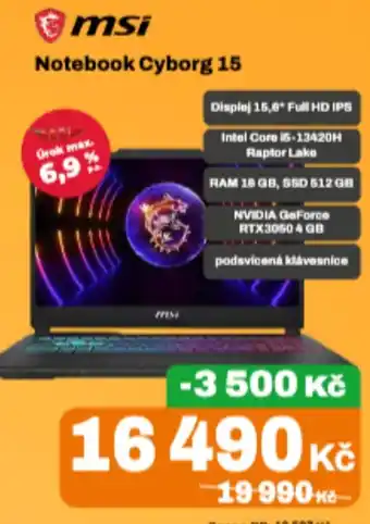 Msi notebook cyborg 15