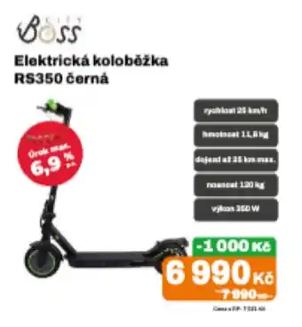 City Boss Elektrická koloběžka RS350 černá
