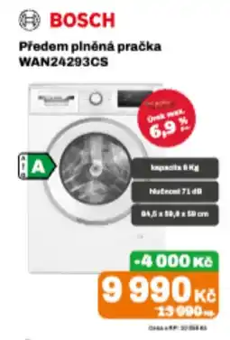 Expert Bosch předem plněná pračka WAN24293CS nabídka