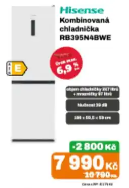 Expert Hisense kombinovaná chladnička rb395n4bwe nabídka